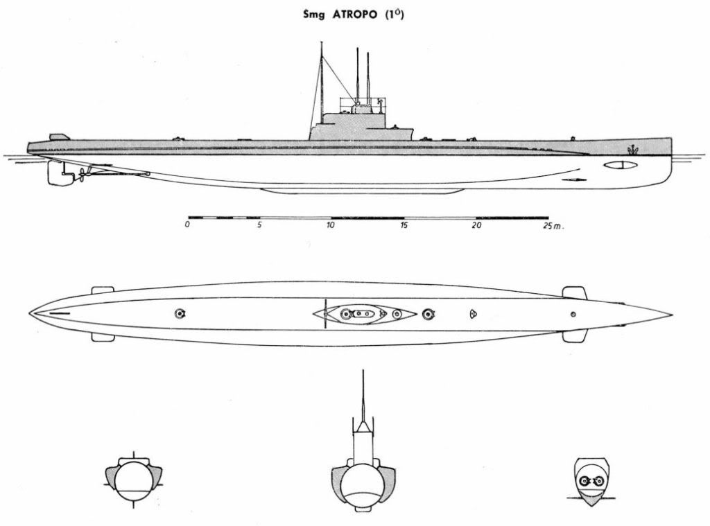 1911-smg-ATROPO-profilo-I.sommergibili.Italiani-1963